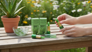 Aloe vera jelly lipstick, moisturizing lip balm