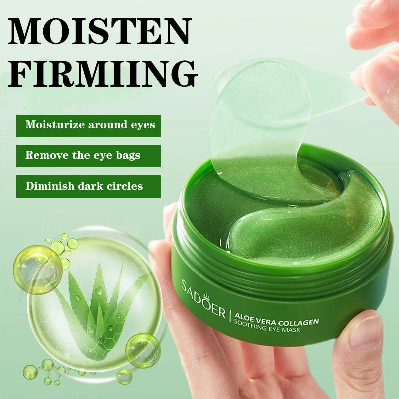 Anti-dark circle mask with aloe vera extract and collagen: eliminates puffiness under the eyes and softens fine lines.