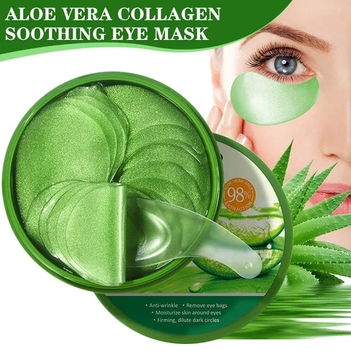 Anti-dark circle mask with aloe vera extract and collagen: eliminates puffiness under the eyes and softens fine lines.