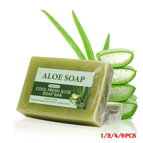 Vegan soap made with 99% pure Aloe Vera extract, removes acne, restores skin's radiance and softens fine lines.