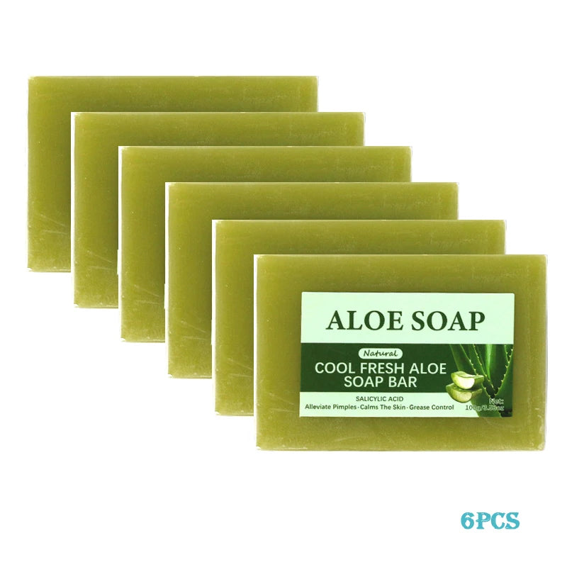 Vegan soap made with 99% pure Aloe Vera extract, removes acne, restores skin's radiance and softens fine lines.