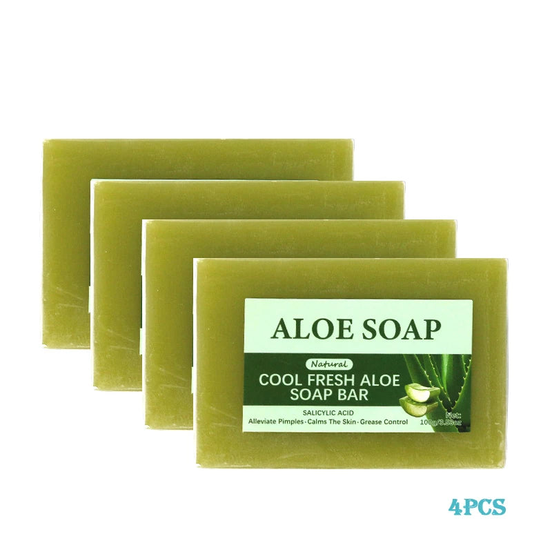 Vegan soap made with 99% pure Aloe Vera extract, removes acne, restores skin's radiance and softens fine lines.