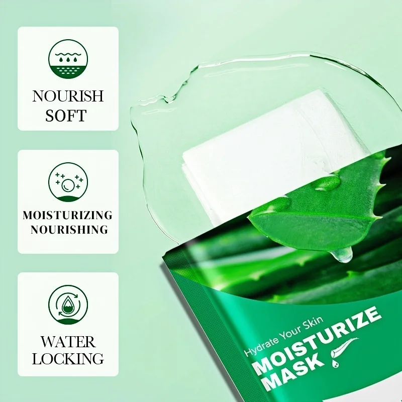 Máscara Hidratante de Aloe Vera 4 unidades
