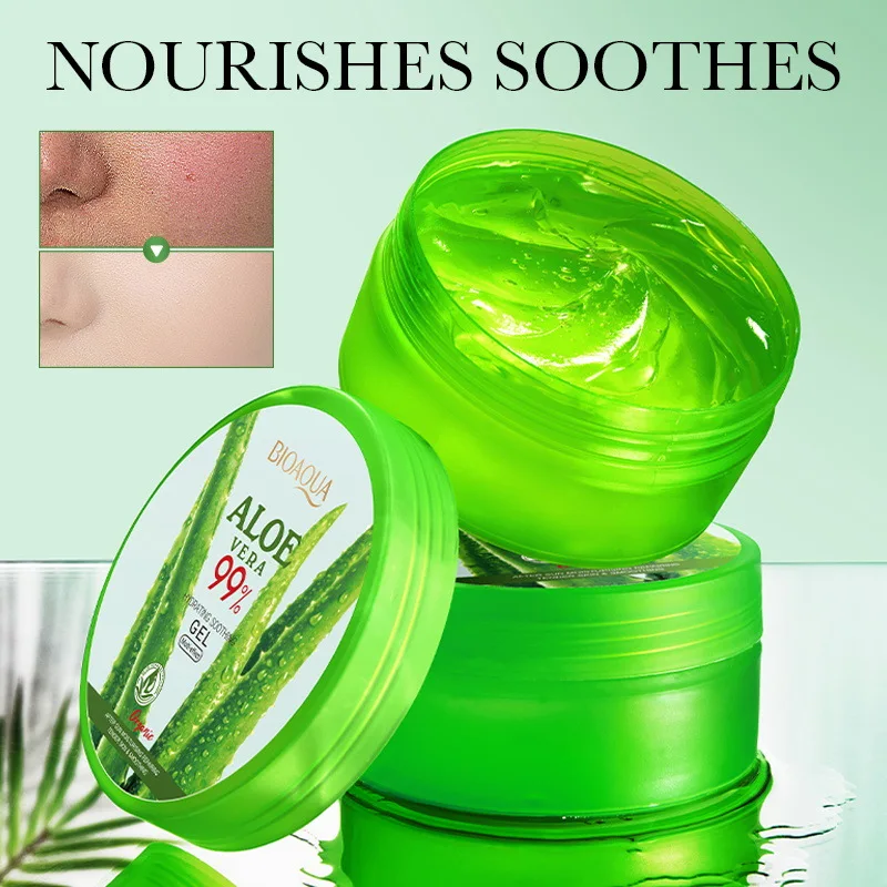 BIOAQUA Gel de Aloe Vera Hidratante e Calmante Creme Facial Rejuvenescedor